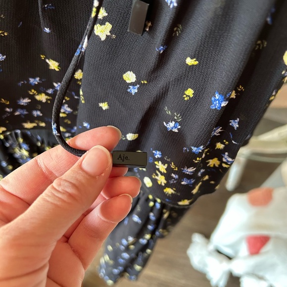 Aje Zoe Black Wildflower Dress - Picture 3 of 9